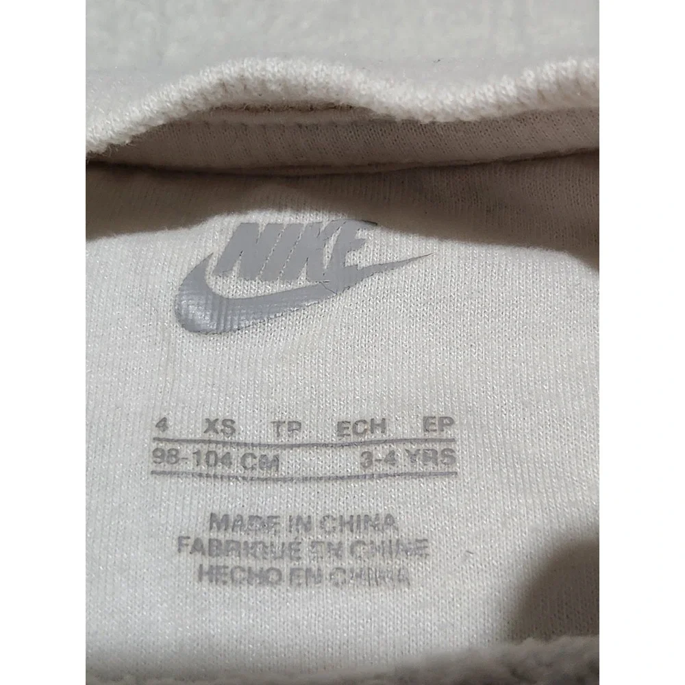 Nike Swoosh Logo Girl's Crew Neck Pullover‎ Sweatshirt Size XS 3-4 Years
